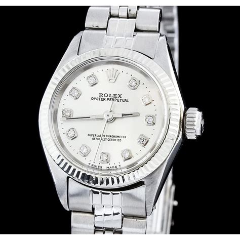 womens rolex oyster perpetual stainless steel|Rolex Oyster Perpetual Lady Date .